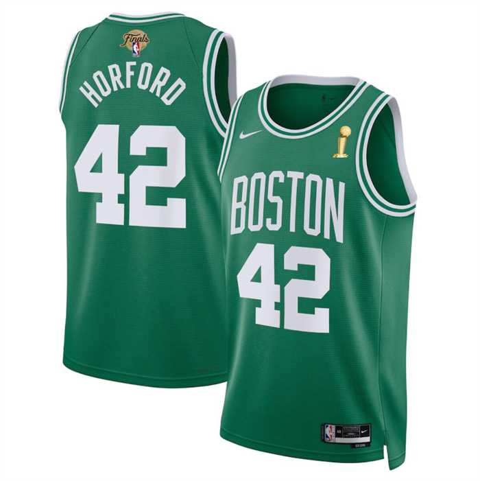 Men%27s Boston Celtics #42 Al Horford Kelly Green 2024 Finals Champions Icon Edition Stitched Basketball Jersey Dzhi->boston celtics->NBA Jersey